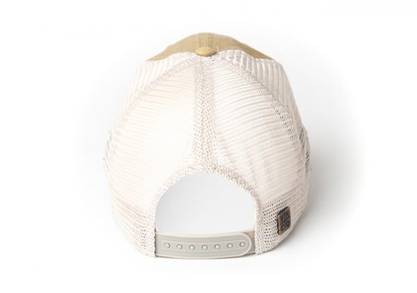 Trucker Yellow Hat with White Patch (Snapback) - Back of Hat