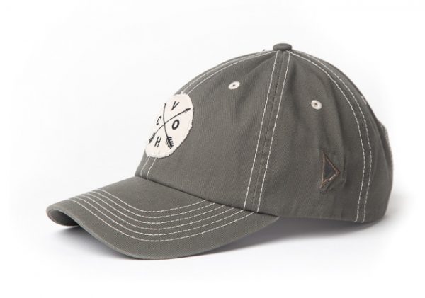 Grey cap white outline with white vital emblem - Strapbacks