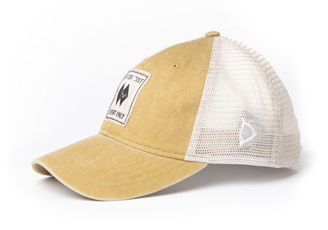 Trucker Yellow Hat with White Patch (Snapback) - Side of Hat