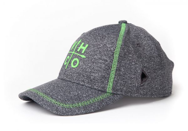 Grey cap with green outline - Strapbacks